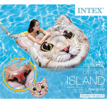 Load image into Gallery viewer, Intex Cat Face Inflatable Island, 58in x 53in
