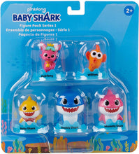 Load image into Gallery viewer, WowWee Pinkfong Baby Shark Official 5-Figure Pack - Baby Shark and Friends