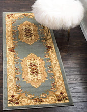 Load image into Gallery viewer, Unique Loom Versailles Collection Traditional Classic Light Blue Runner Rug (2' 2 x 6' 0)