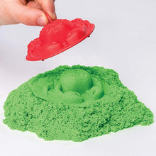 Load image into Gallery viewer, Kinetic Sand, Sandbox Playset with 1lb of Green and 3 Molds, for Ages 3 and Up