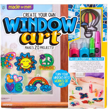 Load image into Gallery viewer, Made By Me Create Your Own Window Art by Horizon Group USA, Paint Your Own Suncatchers. Kit Includes 12 Pre-Printed Suncatchers + DIY Acetate Sheet, Window Paint, Suction Cups, &amp; More, Assorted Colors