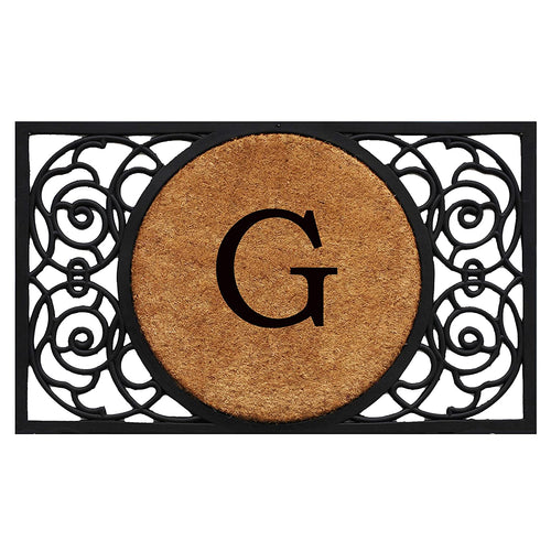 Calloway Mills 180031830G Armada Circle Monogram Doormat, 18