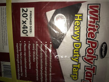 Load image into Gallery viewer, 20 ft. x 40 ft. White Heavy Duty Tarp