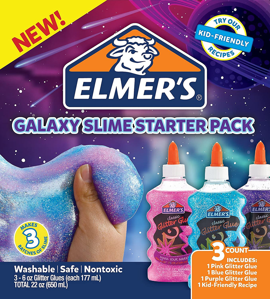 Elmers Glue Deluxe Slime Starter Kit, Clear School Glue and Glitter Glue Pens