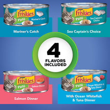 Load image into Gallery viewer, Purina Friskies Seafood Adult Wet Cat Food Variety Pack - (32) 5.5 oz. Cans