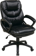 Load image into Gallery viewer, Office Star Deluxe Oversized Executive Faux Leather Chair with Padded Arms