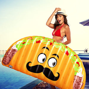BigMouth Inc Giant Inflatable Taco Pool Floats, Durable Pool Tube with Patch Kit Included