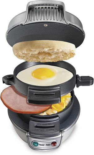 Hamilton Beach Breakfast Sandwich Maker Black, Silver