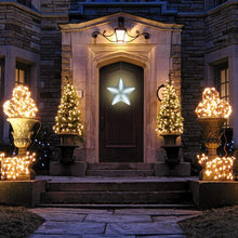Load image into Gallery viewer, Alpine Corporation CFY108 Christmas 3D Hanging Star Ornament Decoration with LED Lights Festive Holiday Décor, 19-Inch Tall, White
