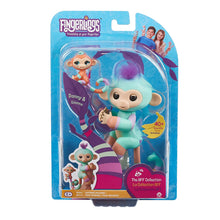 Load image into Gallery viewer, WowWee Fingerlings Baby Monkey &amp; Mini Bffs Billie &amp; Aiden Finger Puppets