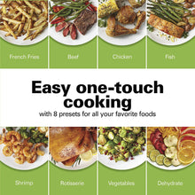 Load image into Gallery viewer, Hamilton Beach 11.6 QT Digital Air Fryer Oven with Rotisserie and Rotating Basket, 8 Pre-Set Functions including Dehydrator, Roaster &amp; Toaster, 1700W, Black (35070)