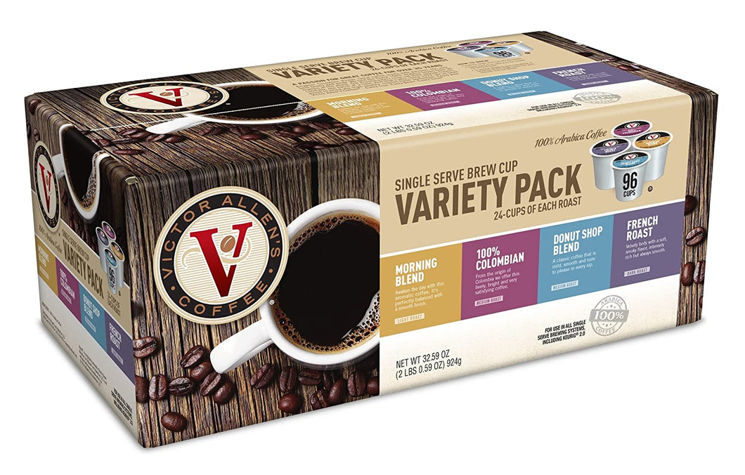 Flavored Coffee Variety Pack for K-Cup, Keurig 2.0 Brewers, 96 Count Victor Allen’s Coffee Single Serve Coffee Pods