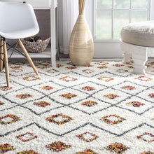 Load image into Gallery viewer, nuLOOM Cicely Bohemian Shag Runner Rug, 2' 8" x 8', White