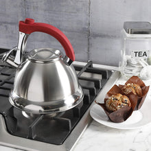 Load image into Gallery viewer, Mr. Coffee 107309.12 Collinsbrook 2.4 Quart Stainless Steel Whistling Tea Kettle