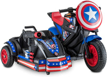 Load image into Gallery viewer, Kid Trax 12-Volt Captain America Motorcycle Ride-On