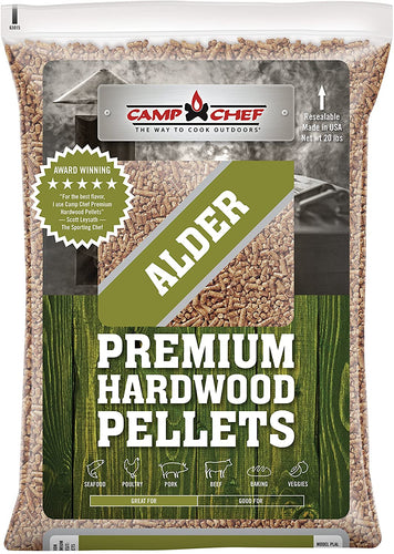 Camp Chef Bag of Premium Hardwood Alder Pellets for Smoker, 20 lb.