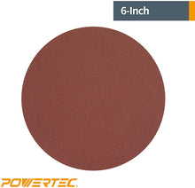 Load image into Gallery viewer, POWERTEC 110250 6-Inch PSA 60 Grit Aluminum Oxide Adhesive Sanding Disc