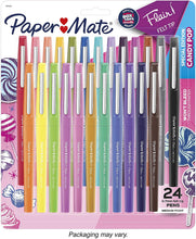 Load image into Gallery viewer, Paper Mate Flair Felt Tip Pens, Medium Point (0.7mm), 12 Green, 12 Blue &amp; 12 Black, Total of 36 Pens