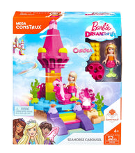 Load image into Gallery viewer, Mega Construx Barbie Dreamtopia Seahorse Carousel &amp; Mermaid Chelsea Action Figure
