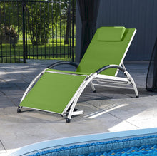 Load image into Gallery viewer, Vivere DKDSUN-GA Dockside Sun Lounger, Green Apple with White