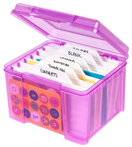 IRIS Greeting Card and Craft Keeper, Purple