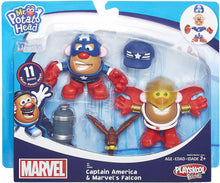 Load image into Gallery viewer, Playskool Friends Mr. Potato Head Marvel Captain America &amp; Marvel's Falcon