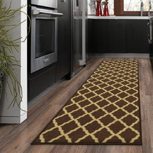 Load image into Gallery viewer, Ottomanson Glamour Collection Contemporary Moroccan Trellis Design Runner Rug (Non-Slip) Kitchen and Bathroom Mat