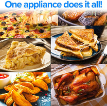 Load image into Gallery viewer, NUWAVE BRIO 14-Quart Large Capacity Air Fryer Oven with Digital Touch Screen Controls and Integrated Digital Temperature Probe; 3 Heavy-Duty NEVER-RUST Stainless Steel Mesh Racks Great for Multi-Level Family Meals; Drip Tray; Rotisserie Kit includes Skew