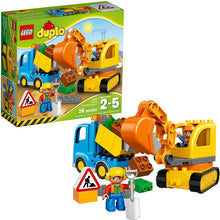 Load image into Gallery viewer, LEGO DUPLO Town Truck &amp; Tracked Excavator 10812 Dump Truck and Excavator Kids Construction Toy with DUPLO Construction Worker Figures