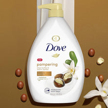 Load image into Gallery viewer, Dove Purely Pampering Body Wash with Pump for Dry Skin Shea Butter with Warm Vanilla Cleanser That Effectively Washes Away Bacteria While Nourishing Your Skin 34 oz