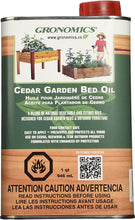 Load image into Gallery viewer, Gronomics GBO1Q Cedar Garden Bed Oil, 1-Quart