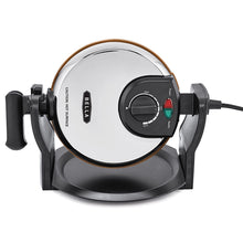 Load image into Gallery viewer, BELLA Copper Titanium Coated Rotating Belgian Waffle Maker, Stainless 1000 Watt 14608