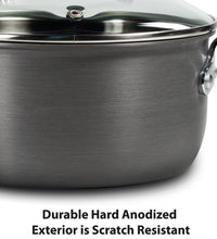 Load image into Gallery viewer, T-fal E765SC Hard Anodized Cookware Set, Nonstick Pots and Pans Set, Thermo-Spot Heat Indicator, 12 Piece, Gray