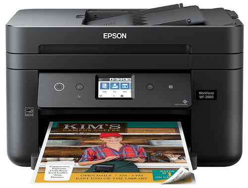 Epson Workforce WF-2860 All-in-One Wireless Color Printer with Scanner, Copier, Fax, Ethernet, Wi-Fi Direct and NFC, Amazon Dash Replenishment Enabled