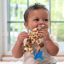 Load image into Gallery viewer, Dr. Brown&#39;s Lovey Pacifier and Teether Holder, 0 Months Plus, Giraffe with Blue Pacifier