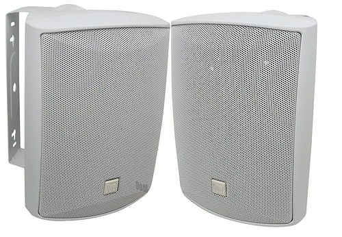 Dual Electronics LU53PW 5 ¼ inch 3-Way High Performance Indoor, Outdoor & Bookshelf Studio Monitor Speakers with Swivel Brackets & 125 Watts Peak Power (Sold in Pairs)