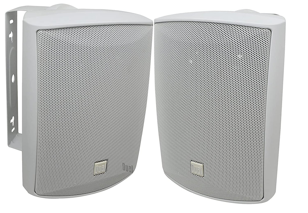 Dual Electronics LU53PW 5 ¼ inch 3-Way High Performance Indoor, Outdoor & Bookshelf Studio Monitor Speakers with Swivel Brackets & 125 Watts Peak Power (Sold in Pairs)