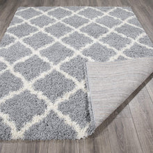Load image into Gallery viewer, Shaggy Collection Trellis Design Area Rug