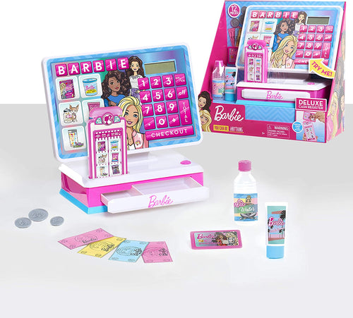 Barbie Deluxe Cash Register with Sounds, 12-Pieces
