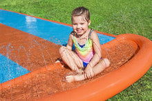 Load image into Gallery viewer, Bestway H2OGO! Triple Inflatable Water Slide | Includes Speed Ramp &amp; Splash Landing | Great Outdoor Summer Toy for Family Fun