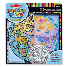 Load image into Gallery viewer, Melissa &amp; Doug Stained Glass Made Easy Activity Kit, Arts and Crafts, Develops Problem Solving Skills, Mermaids, 140+ Stickers