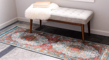 Load image into Gallery viewer, Unique Loom Baracoa Collection Bright Tones Vintage Traditional Light Blue Area Rug