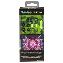 Load image into Gallery viewer, Rick and Morty Noise Isolating Earbuds with Built in Microphone and Pouch