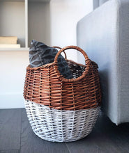 Load image into Gallery viewer, Handcrafted 4 Home GLNY1006 Tall Curved Modern Wicker Basket
