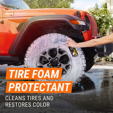 Load image into Gallery viewer, Armor All Car Wash and Cleaner Kit (4 Items) - 2pc Glass Wipes &amp; Protectant with Wax &amp; Wash Concentrate and Tire Shine Foam, 13703C