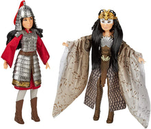 Load image into Gallery viewer, Disney Mulan and Xianniang Dolls with Helmet, Armor, and Sword, Inspired by Disney&#39;s Mulan Movie, Toy for Kids and Collectors