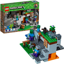 Load image into Gallery viewer, LEGO Minecraft The Zombie Cave 21141 Building Kit with Popular Minecraft Characters Steve and Zombie Figure, separate TNT Toy, Coal and more for Creative Play (241 Pieces)