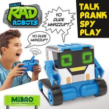 Load image into Gallery viewer, Really RAD Robots MiBRO - Interactive Remote Control Robot with Accessories, 50+ Functions &amp; Sounds - Your Personal Prank Bot | Plays, Talks, and Pranks