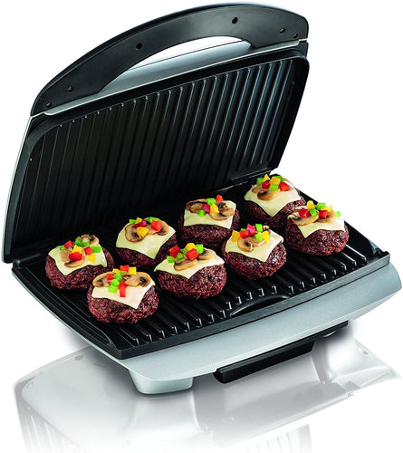 Hamilton Beach 400942537082 25370 Indoor Grill, 122 Square Inch, Silver