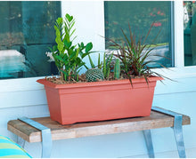 Load image into Gallery viewer, Bloem Veranda Deck Box Planter - 26&quot; - Terra Cotta